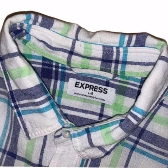 Express Men's Button Down Linen Shirt - Picture 6 of 8